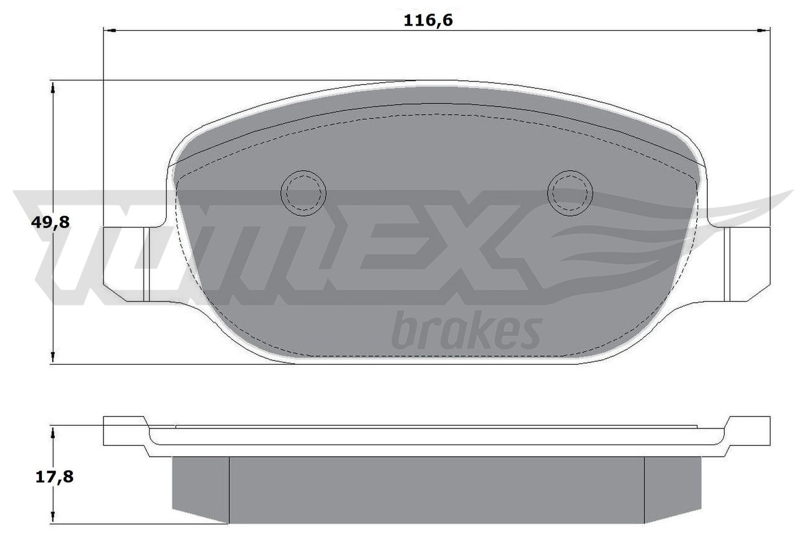 Obrázok Sada brzdových platničiek kotúčovej brzdy TOMEX Brakes  TX1770